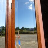 Ancien miroir triptyque en chêne