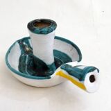 Midcentury Ceramic Candle Holder Picault Style