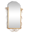 Gold metal beveled mirror