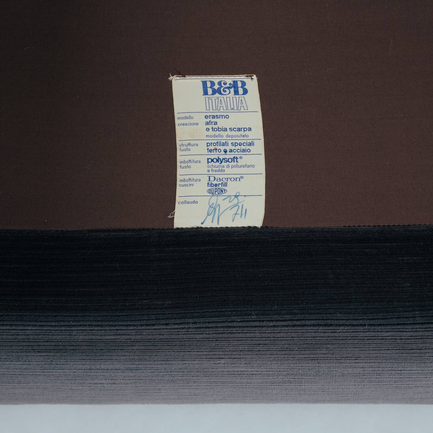 Canapé Erasmo Afra & Tobia Scarpa, B&B Italia, années 1970