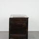 Large antique panelled English oak chest from the 18th century