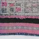 Pink Green Modern Oushak Runner Rug, 89x354Cm