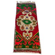 Vintage turkish pastel rug , 100 x 43 cm