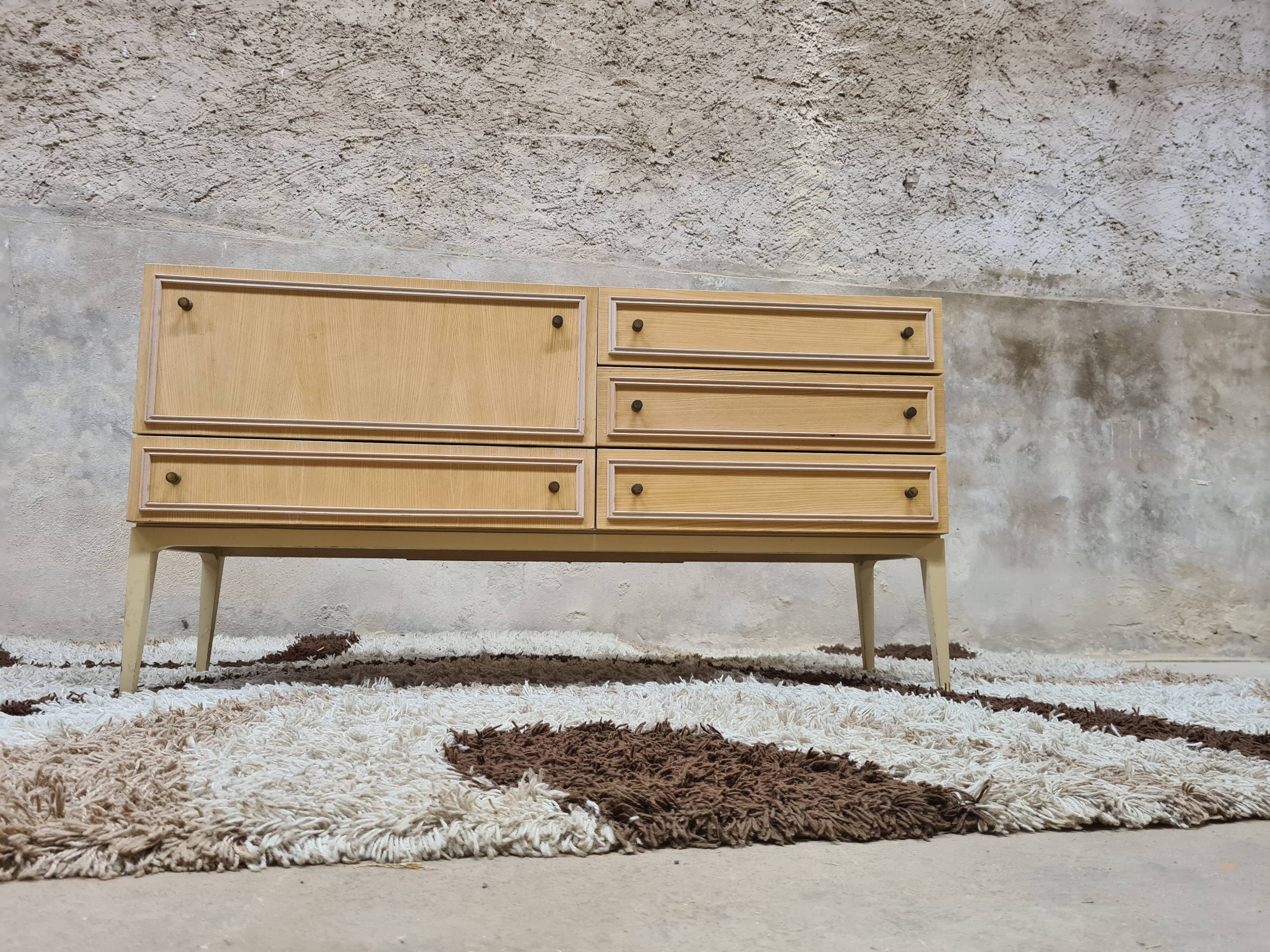 Sideboard 1 door 4 drawers vintage