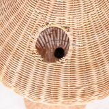 Pair of wicker floor lamps