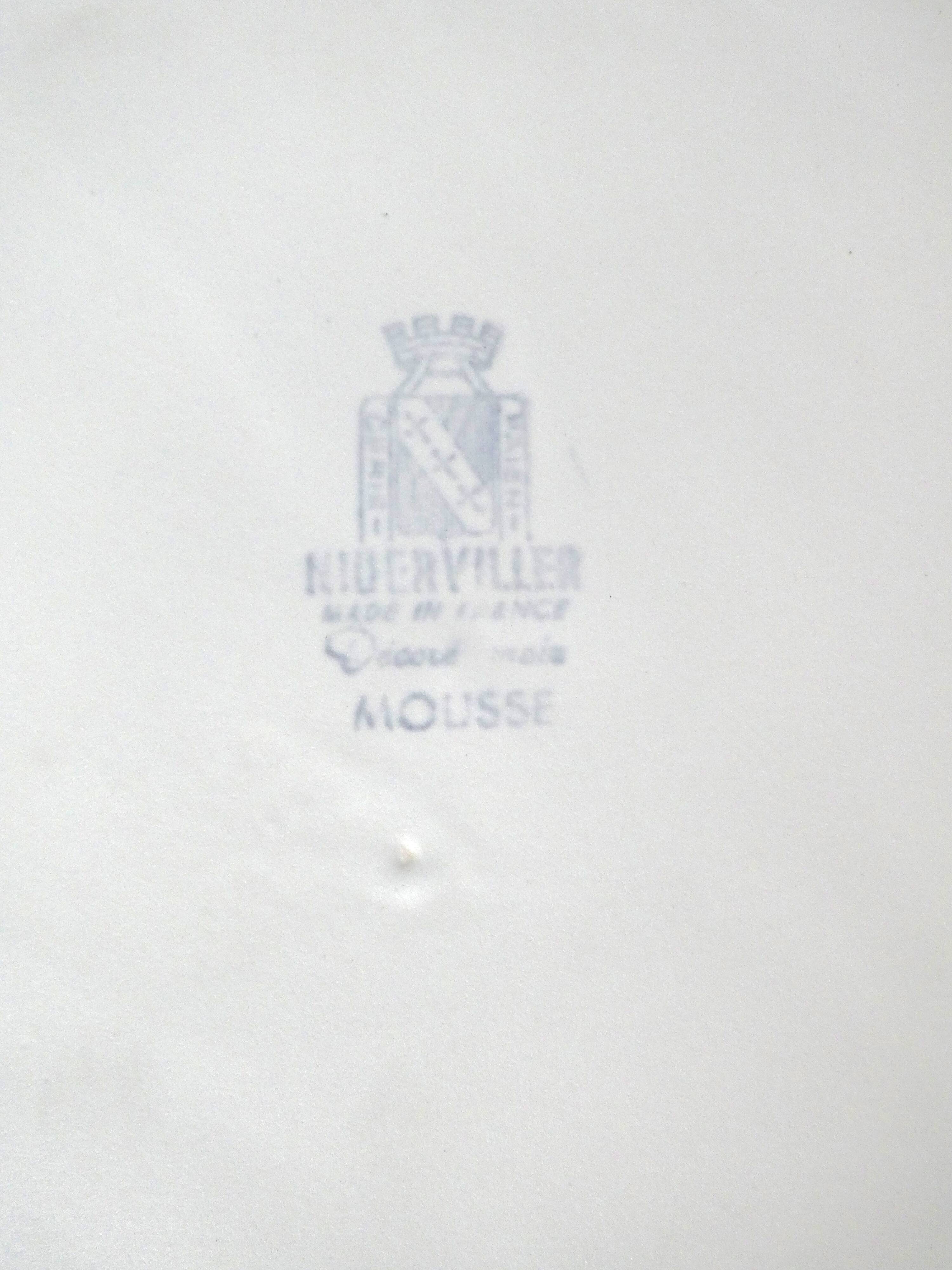 Set of 2 plates Niderviller, foam model, years 60