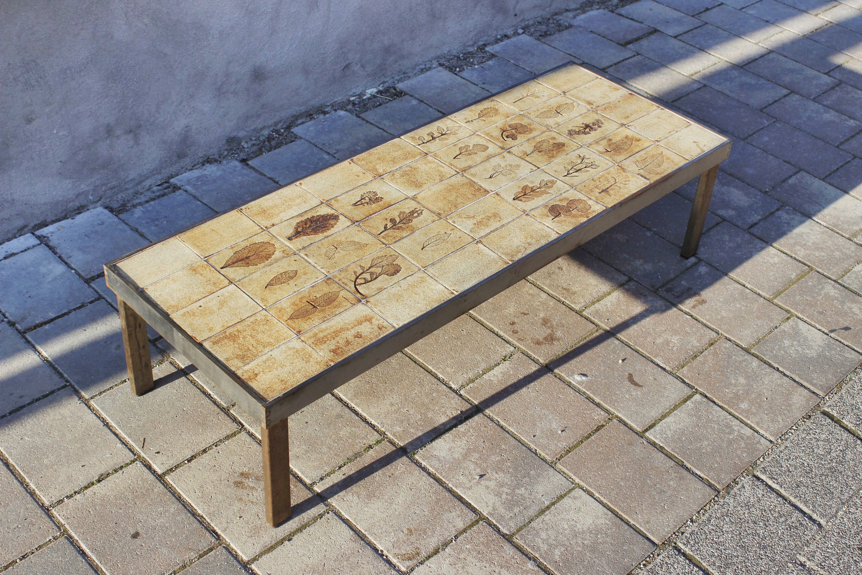 Vintage coffee table model "Garrigue" by Roger Capron, Vallauris France 1950s