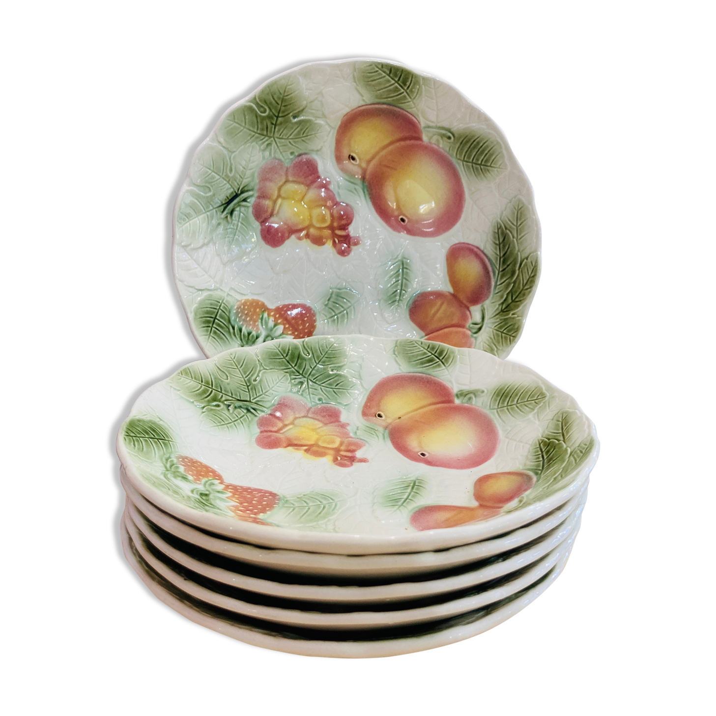 6 hollow plates saline slurries baths fruit-vintage-kitchen patterns