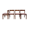 Ensemble danois de 4 chaises en teck