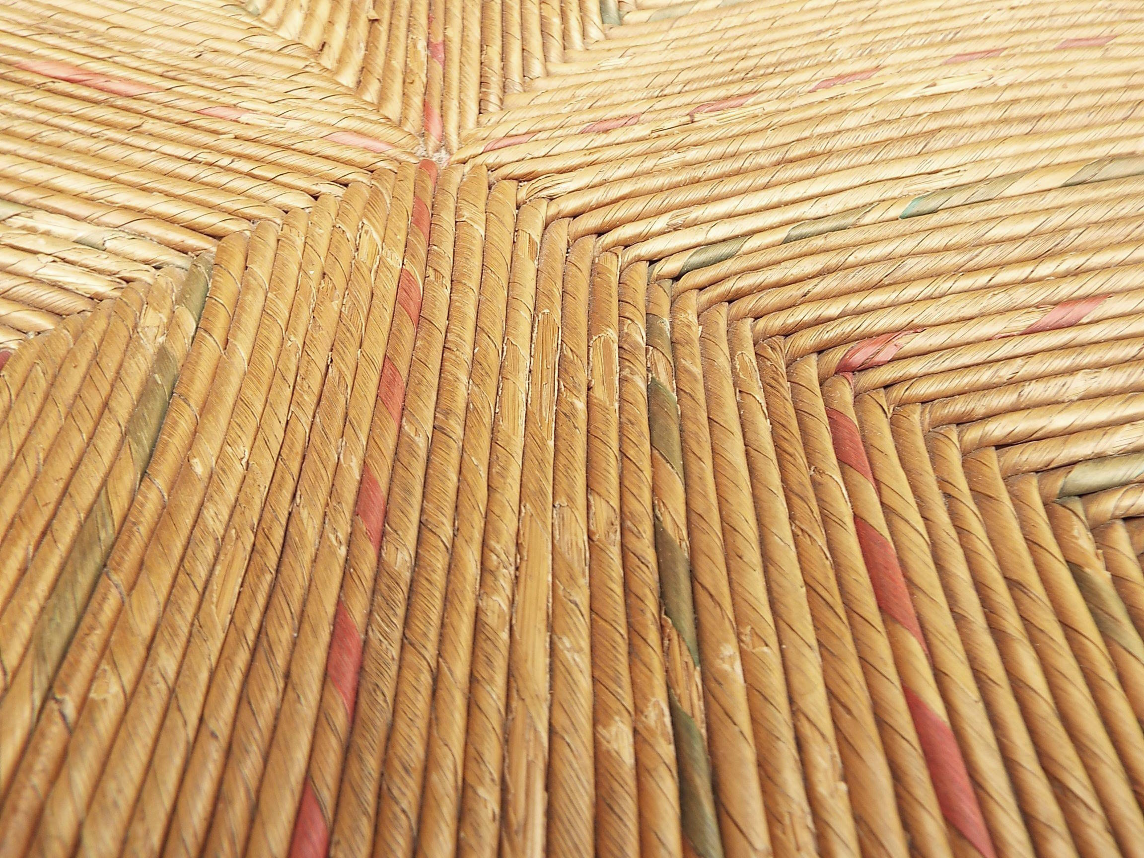 Set of 2 straw chairs