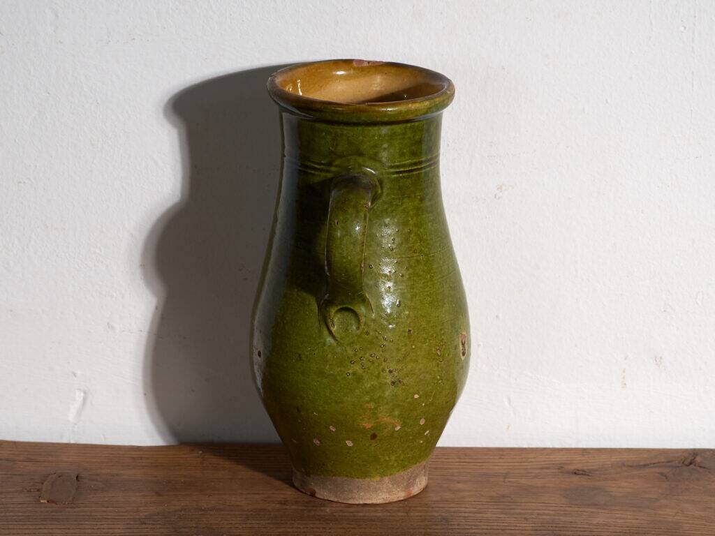 Old glazed ceramic jug – Central Europe, around 1930