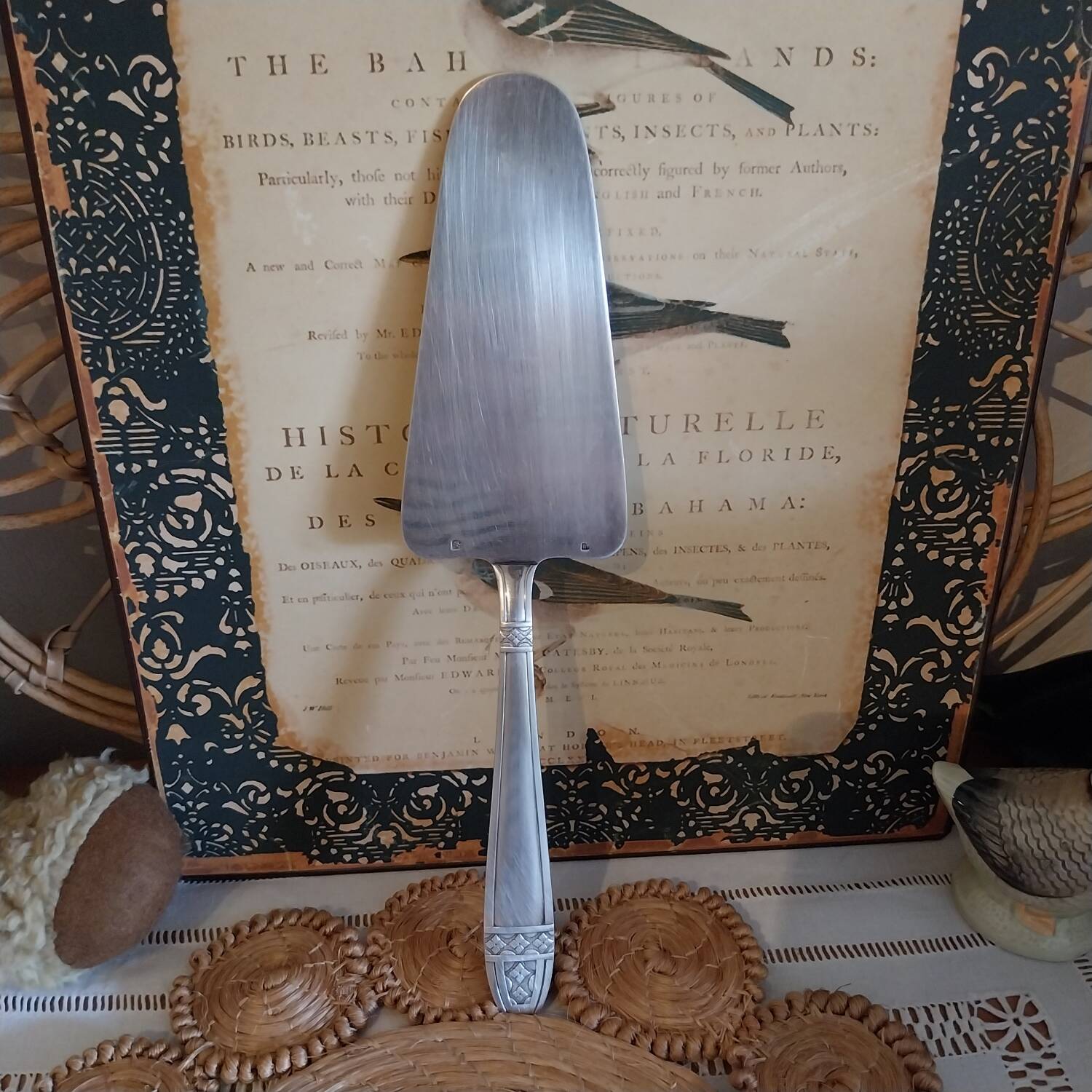 Antique silver-plated art nouveau pie server