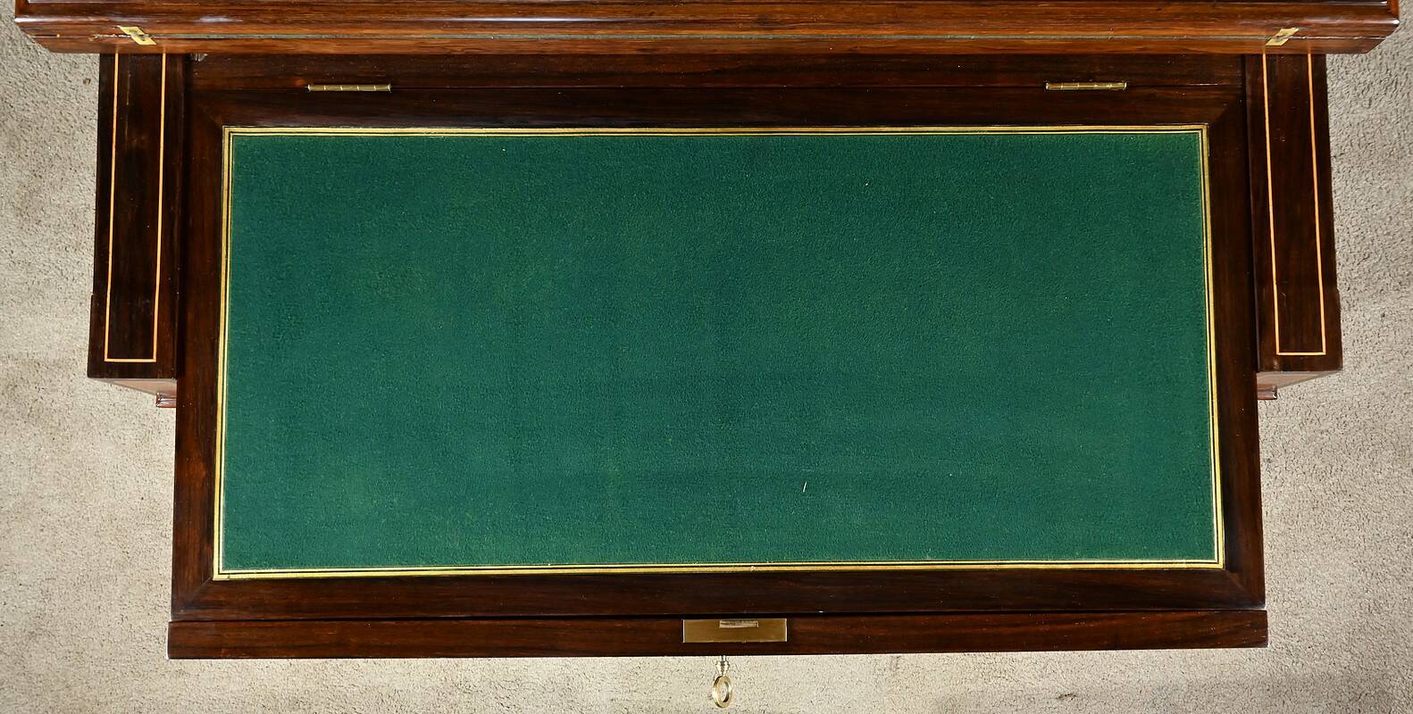 Marquetry system table, louis xvi style – 2nd half of the 19th century