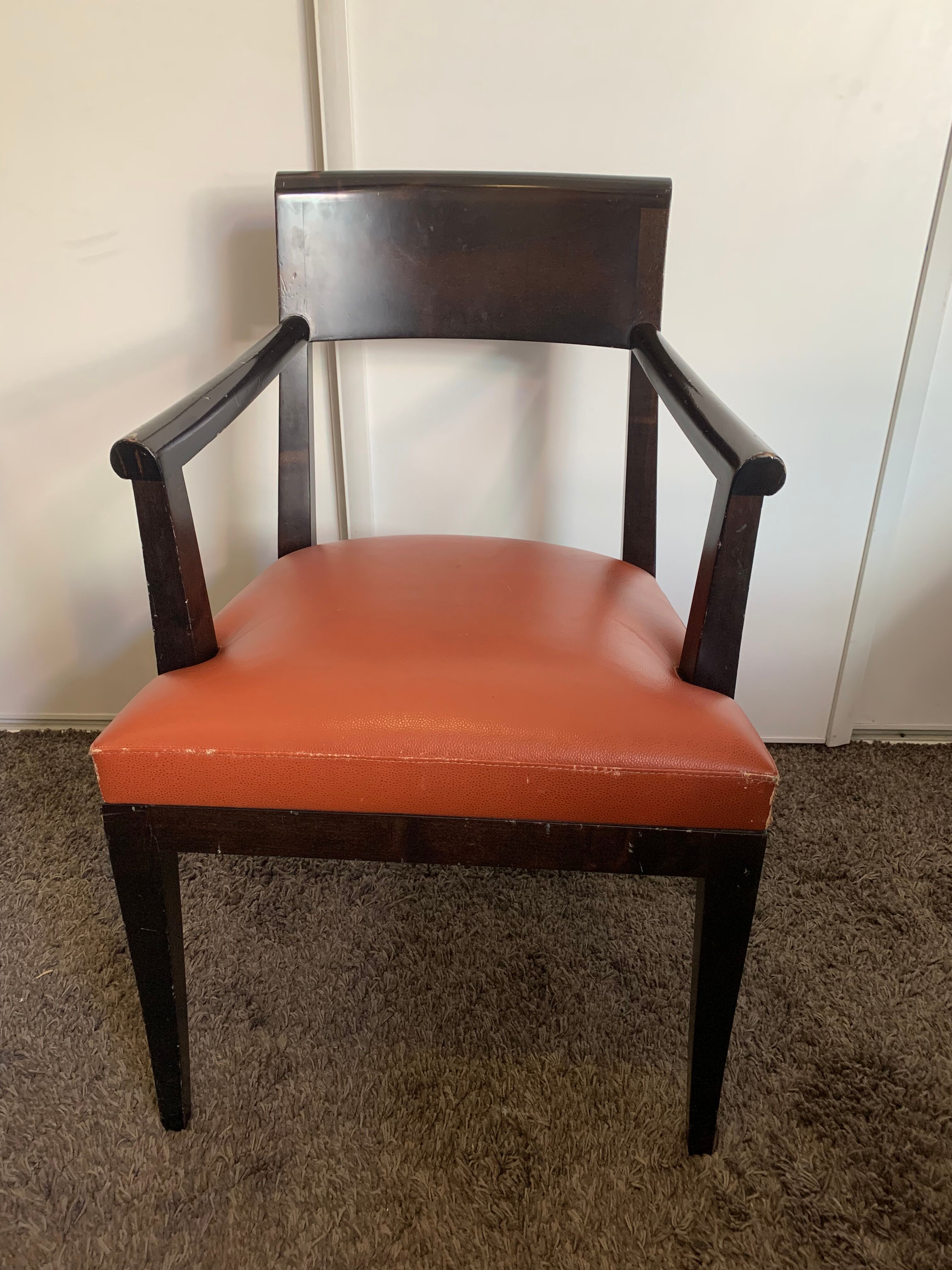 Armchair St James leather Muscat Philippe HUREL