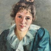 Portrait of a young woman circa 1890 - 1900