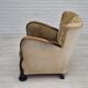 1950s, Danish vintage relax armchair, furniture velour, ash wood.