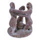 ceramic candlestick centrepiece terracotta patina