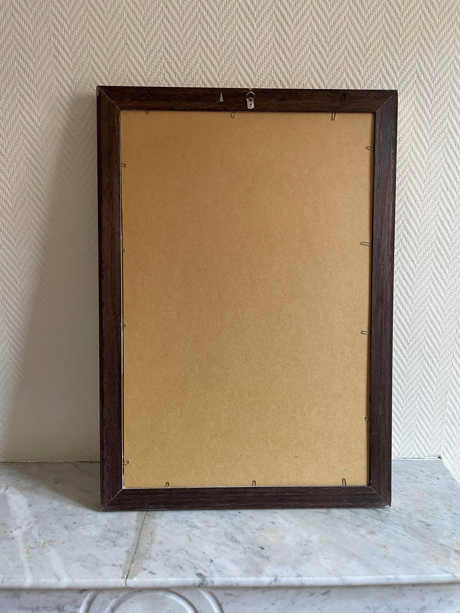 Miroir cadre bois doré