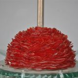Lustre vintage design italien en verre coloré 8 branches