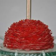 Chandelier design vintage Italian glass 8 branches