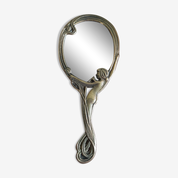 Hand facing, brass mirror, 11x25 cm