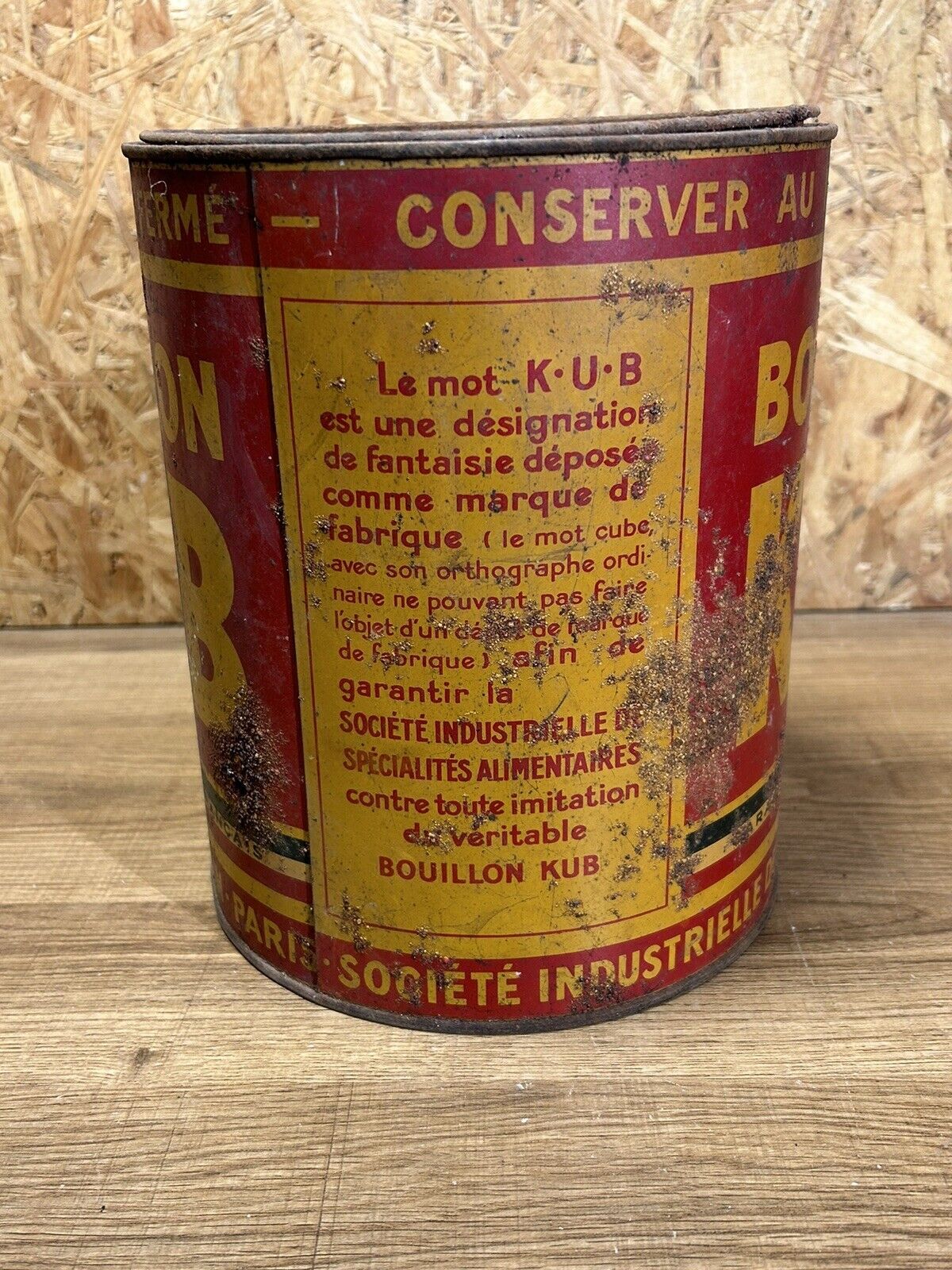 Ancienne boîte ronde bouillon KUB Selency