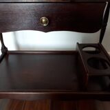 Rolling service with drawer tray and bottle compartments
