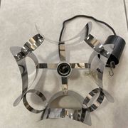 space age chrome metal suspension