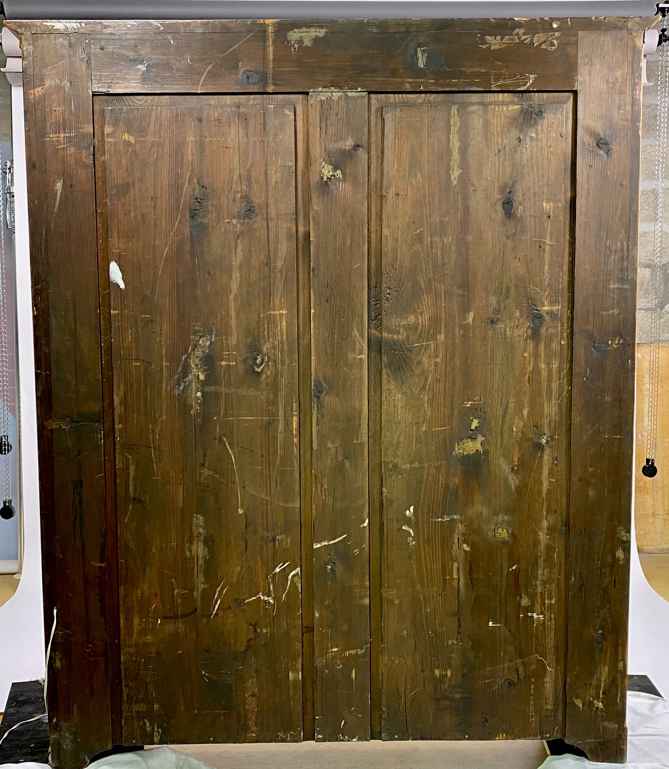 Biedermeier window in cherry veneer, Circa 1820 Austria
