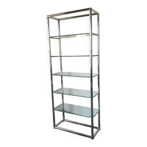 Etagère en acier chromé