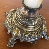Electrified amber kerosene lamp