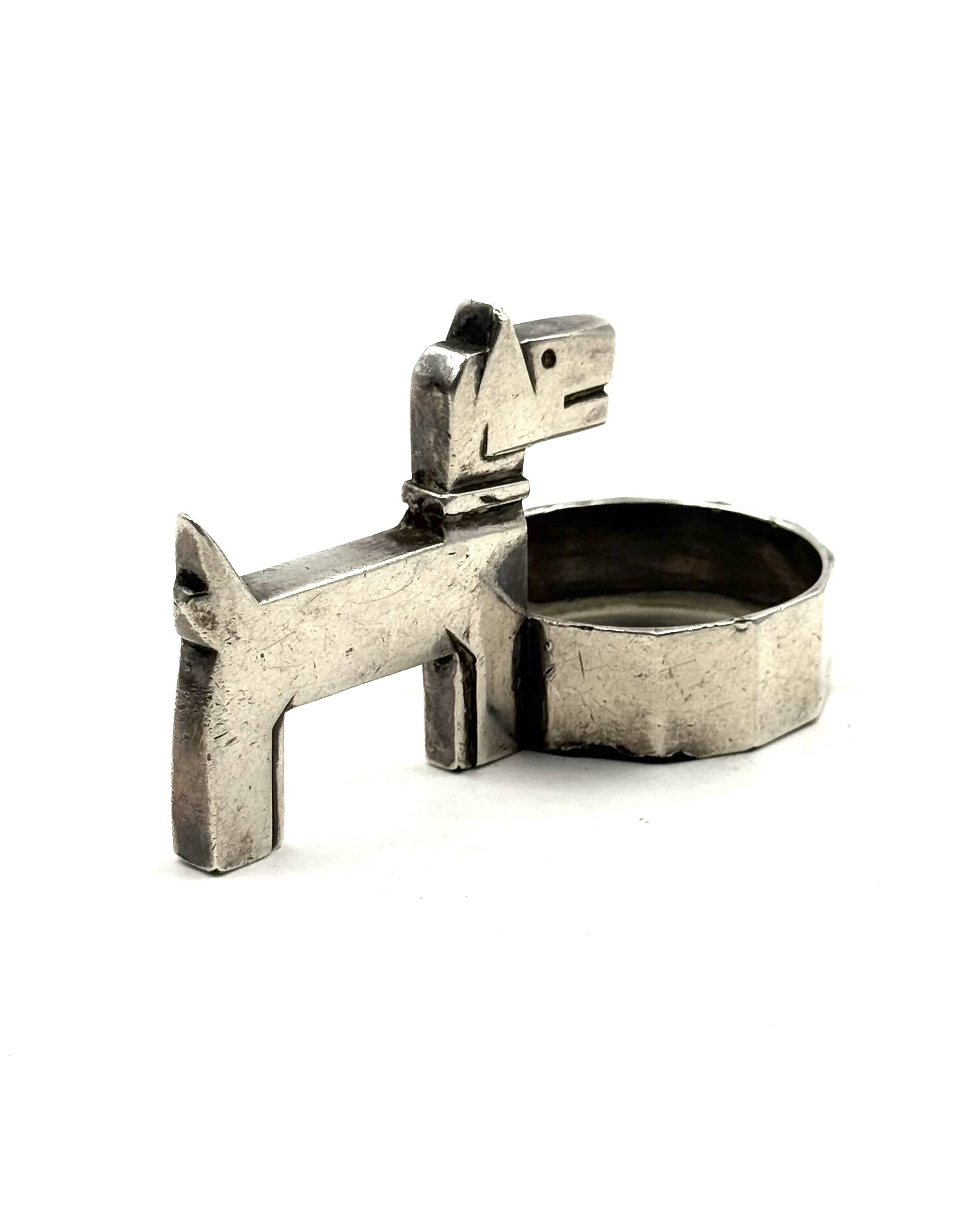 Art Deco silver-plated Ric & Mac small ashtray, Edouard Marcel Sandoz, Gall