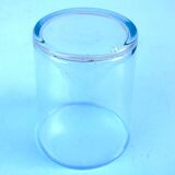 6 old transparent glass tumblers