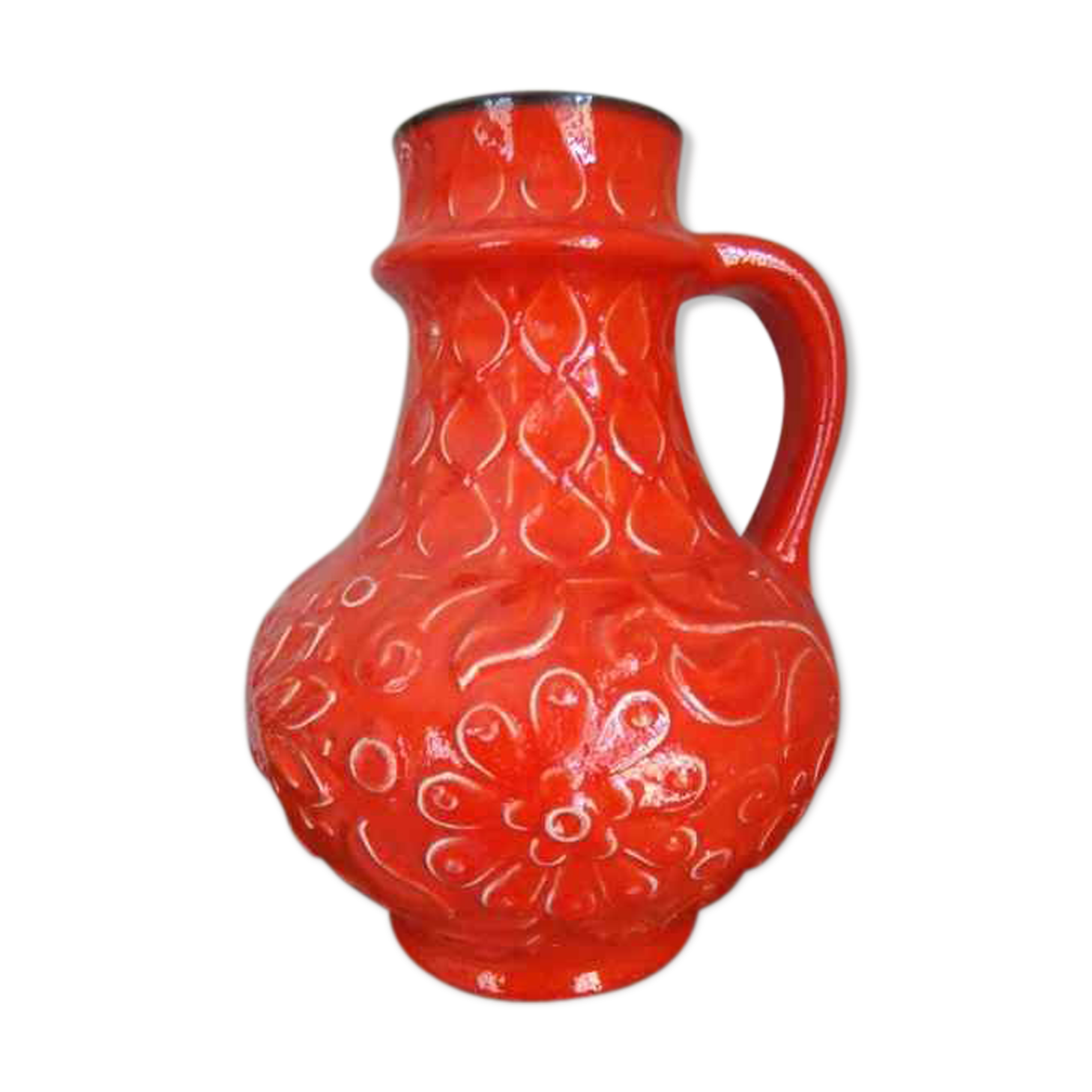 Red vase West Germany