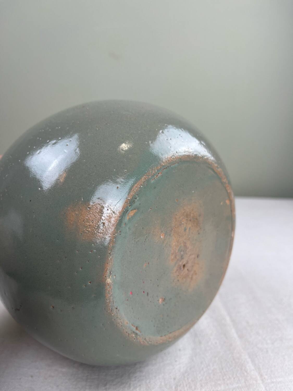 Celadon green vase