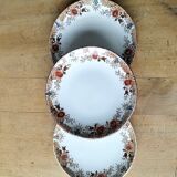 3 dessert plates sarreguemines