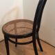 Thonet bistro chair in black wood and canning