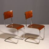 Pair of Bauhaus chair S43 by Mart Stam by Kovona, 1950´s