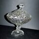 Baccarat oval crystal compote dish with diamonds and pearls, 1850