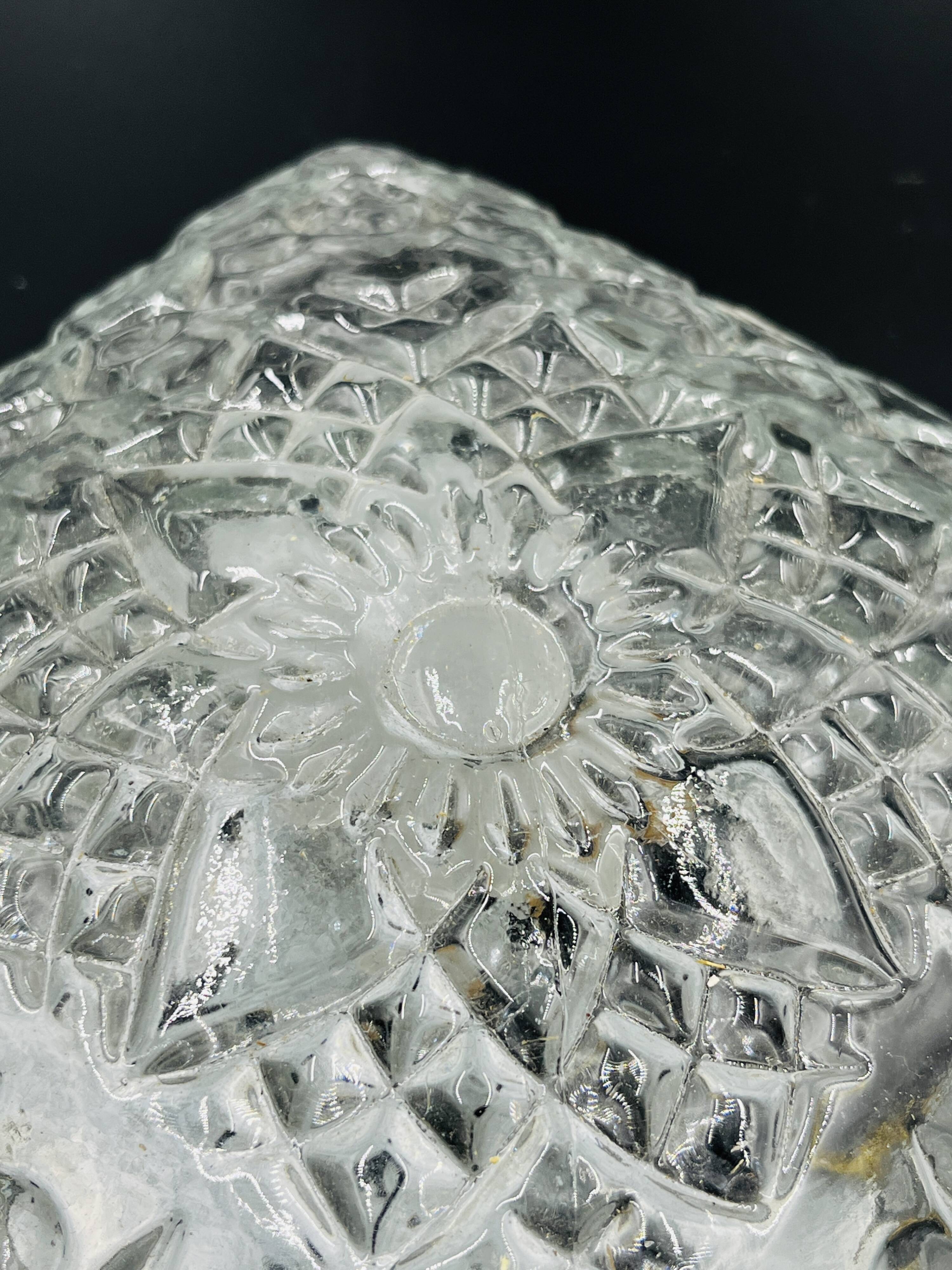 Square textured glass ceiling light Staff Leuchten vintage
