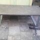 Brutalist coffee table chrome metal and slate Studio Draenert 1970 Germany