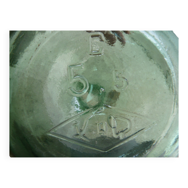 Dame Jeanne VOD en verre vert avec son bouchon 6l