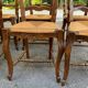 8 Louis XV solid wood straw shell chairs