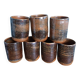 Handcrafted stoneware glass cups, signed, Fontgombault Abbey