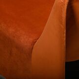 Fauteuil lounge Giancarlo Piretti Alky en velours d'automne pour Anonima Castelli, Italie