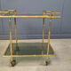 Vintage brass faux bamboo trolley, 1960s