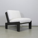 Brutalist oak lounge chair by Esko Pajamies for ASKO, Finland 1970s