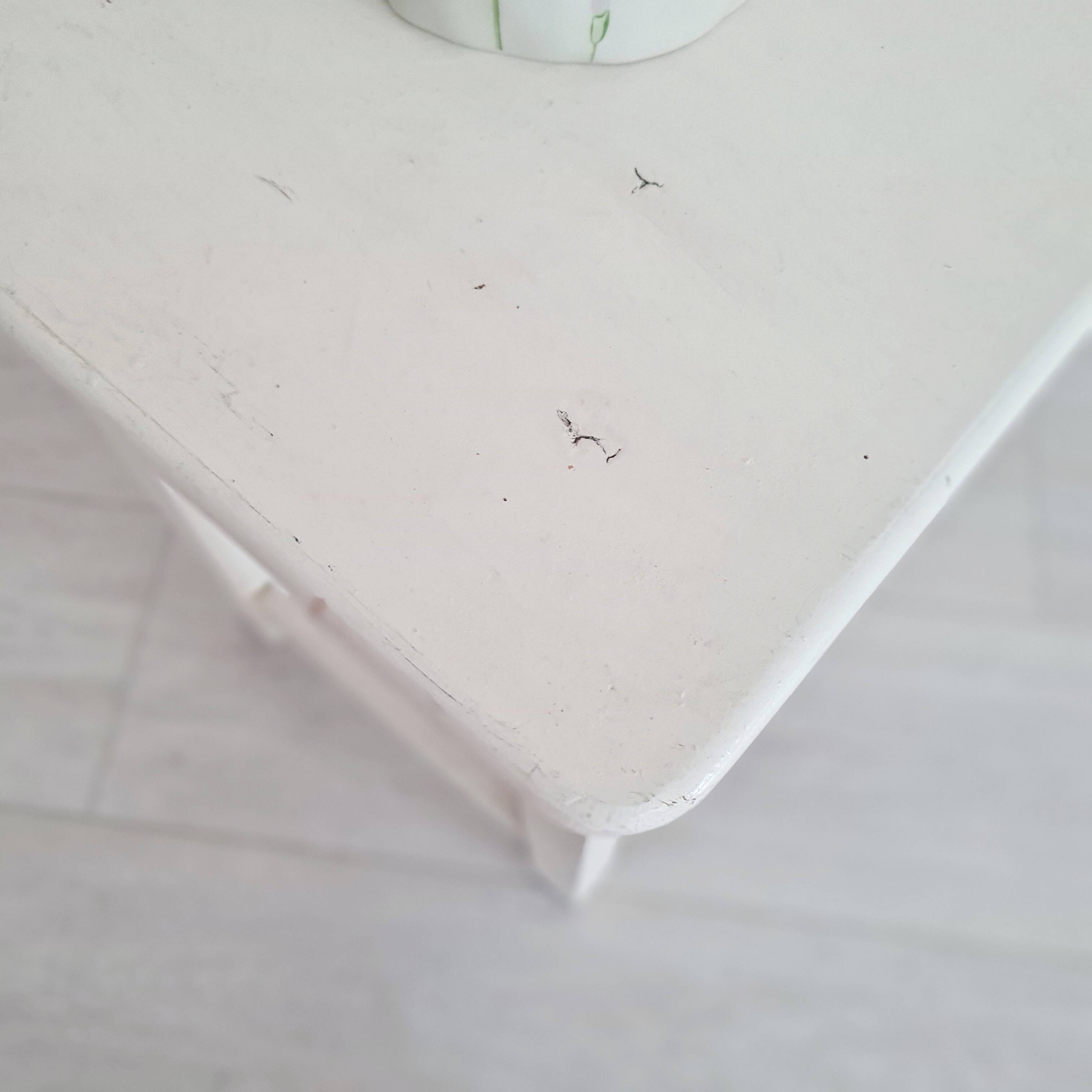 Old stool with white patina