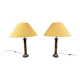 Set of 2 large marble table lamps 1970's