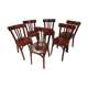 Suite de 6 chaises de Bistrot Baumann vintage